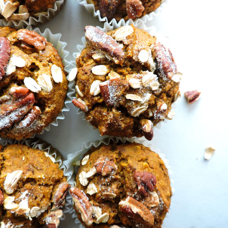 Pecan Oat Pumpkin Spice Muffins