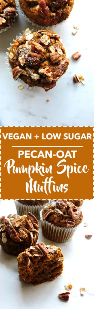 Pecan Oat Pumpkin Spice Muffins