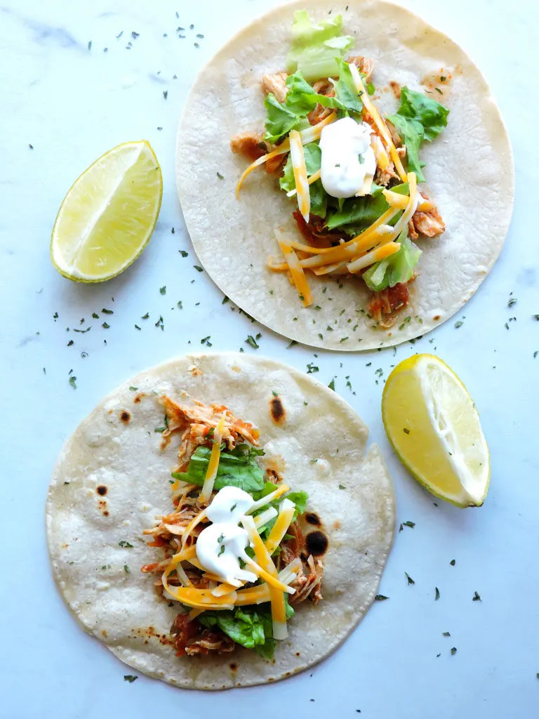 3 Ingredient Instant Pot Chicken Tacos