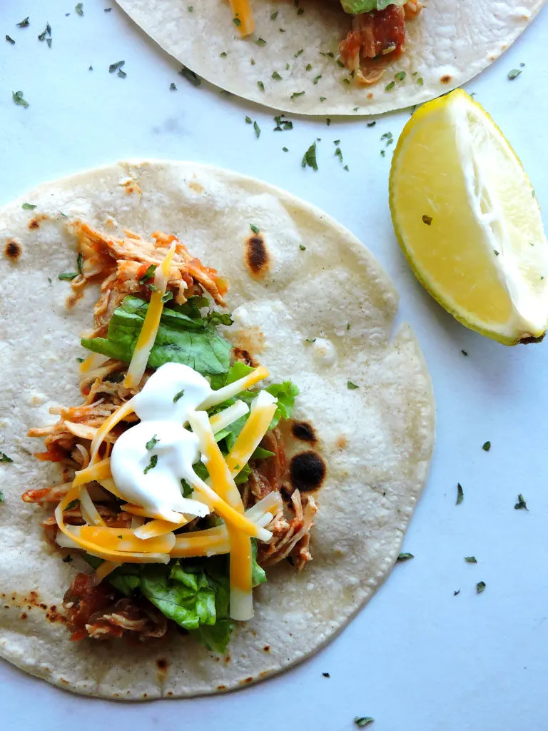 3 Ingredient Instant Pot Chicken Tacos