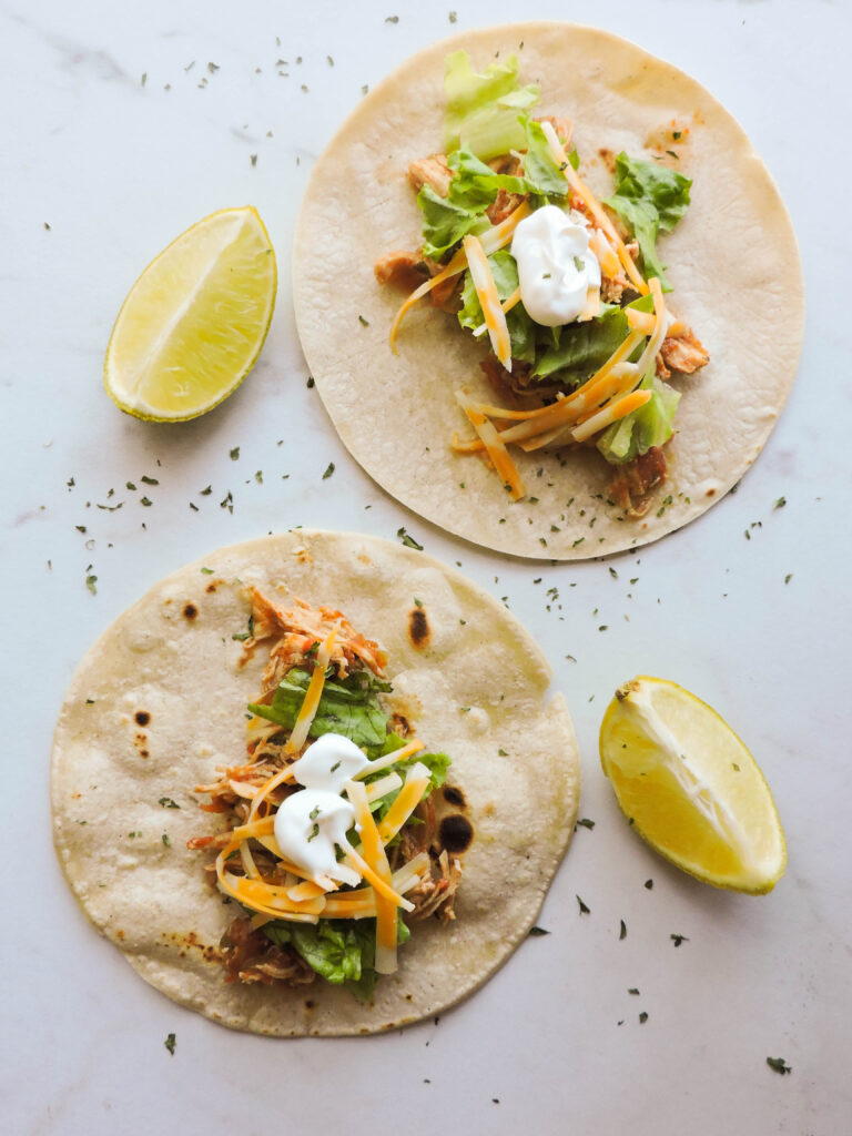 3 Ingredient Instant Pot Chicken Tacos