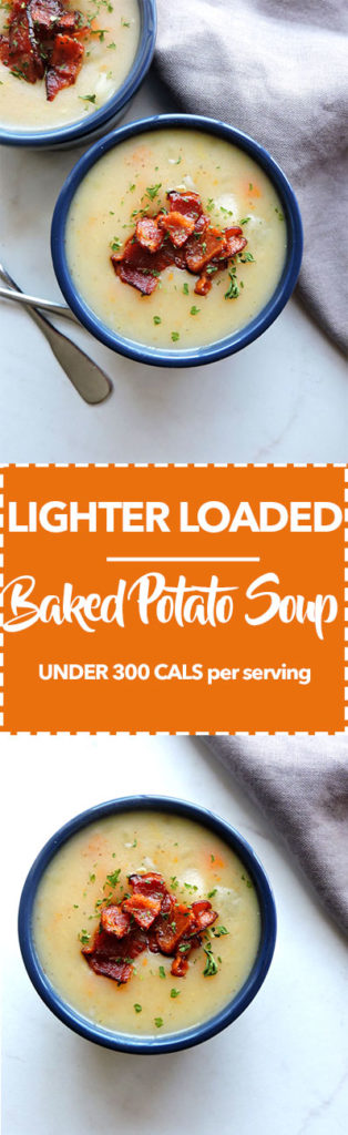 Lighter Loaded Baked Potato Soup