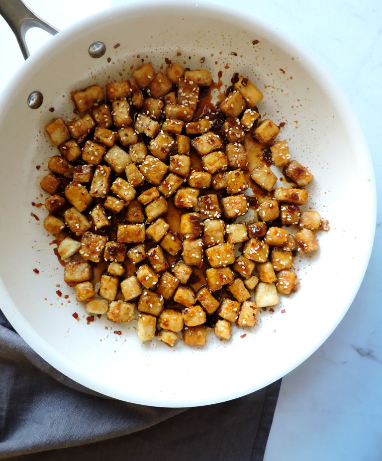 The Best Super Crispy Sesame Tofu