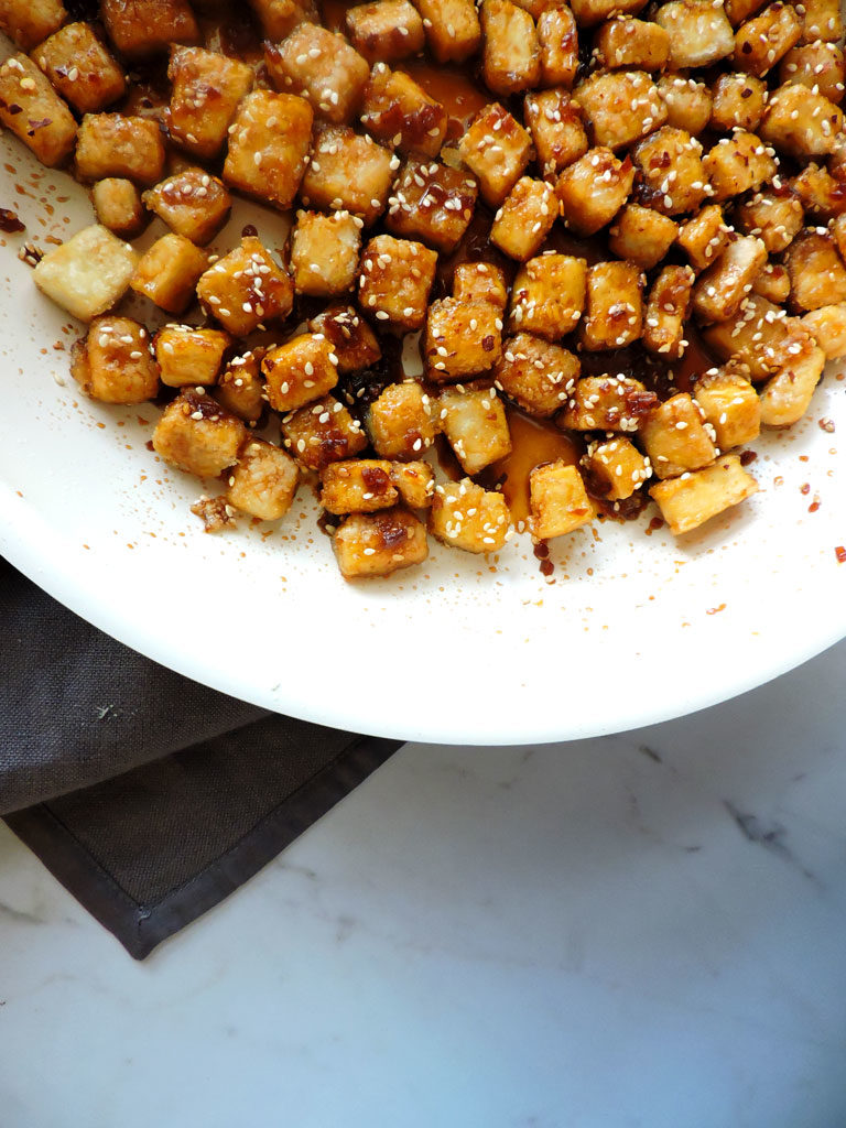 The Best Super Crispy Sesame Tofu