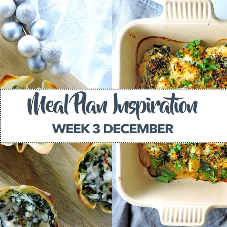 Meal Plan Inspiration Week 3 December