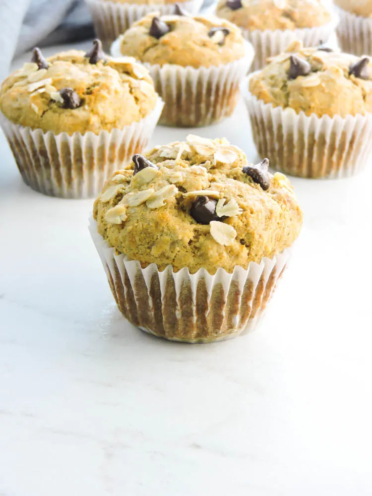 Peanut Butter Banana Oat Muffins