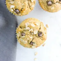 Peanut Butter Banana Oat Muffins