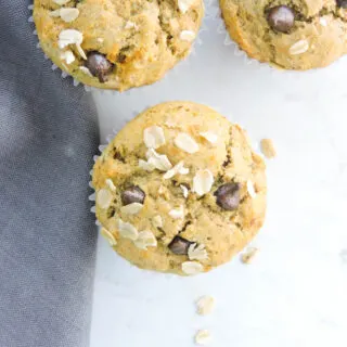 Peanut Butter Banana Oat Muffins