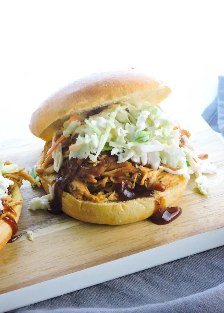 Chicken Barbecue Sandwiches with Pineapple Slaw