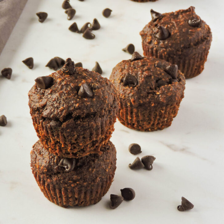 Double Chocolate Banana Muffins