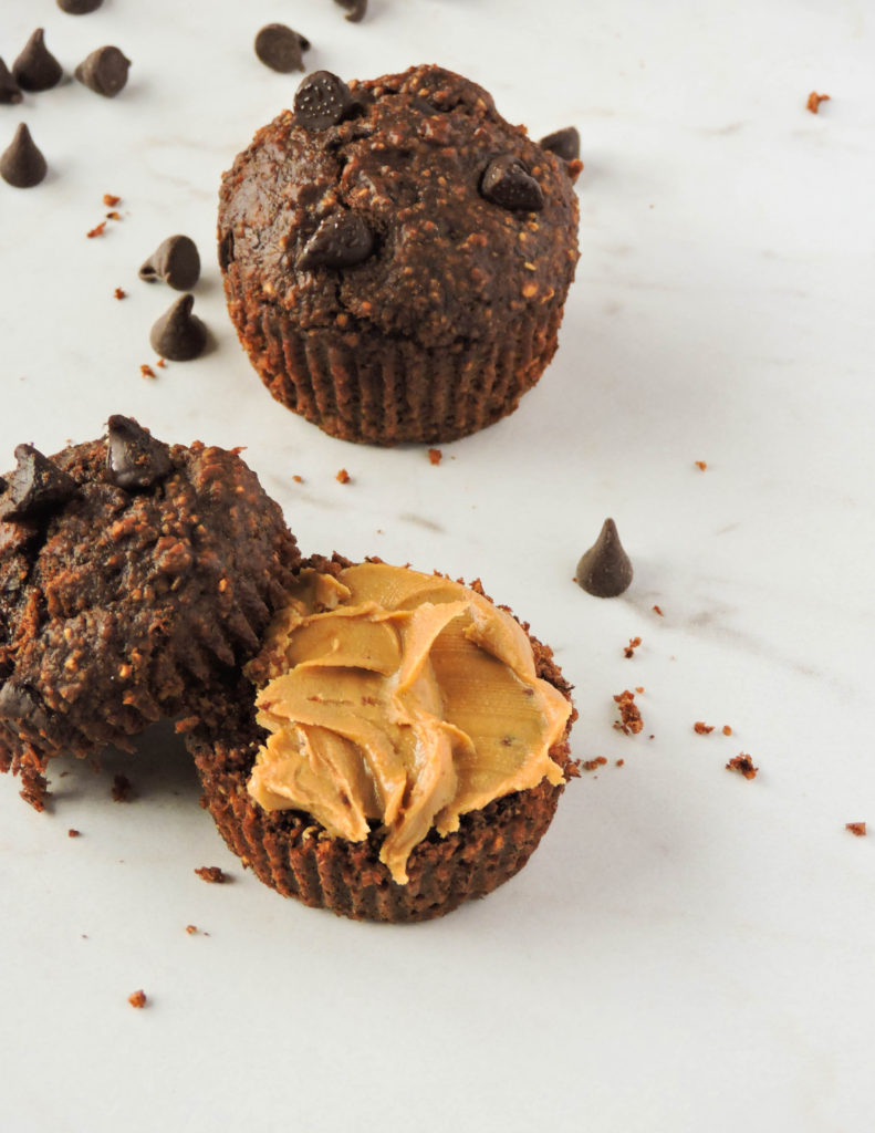 Double Chocolate Banana Muffins