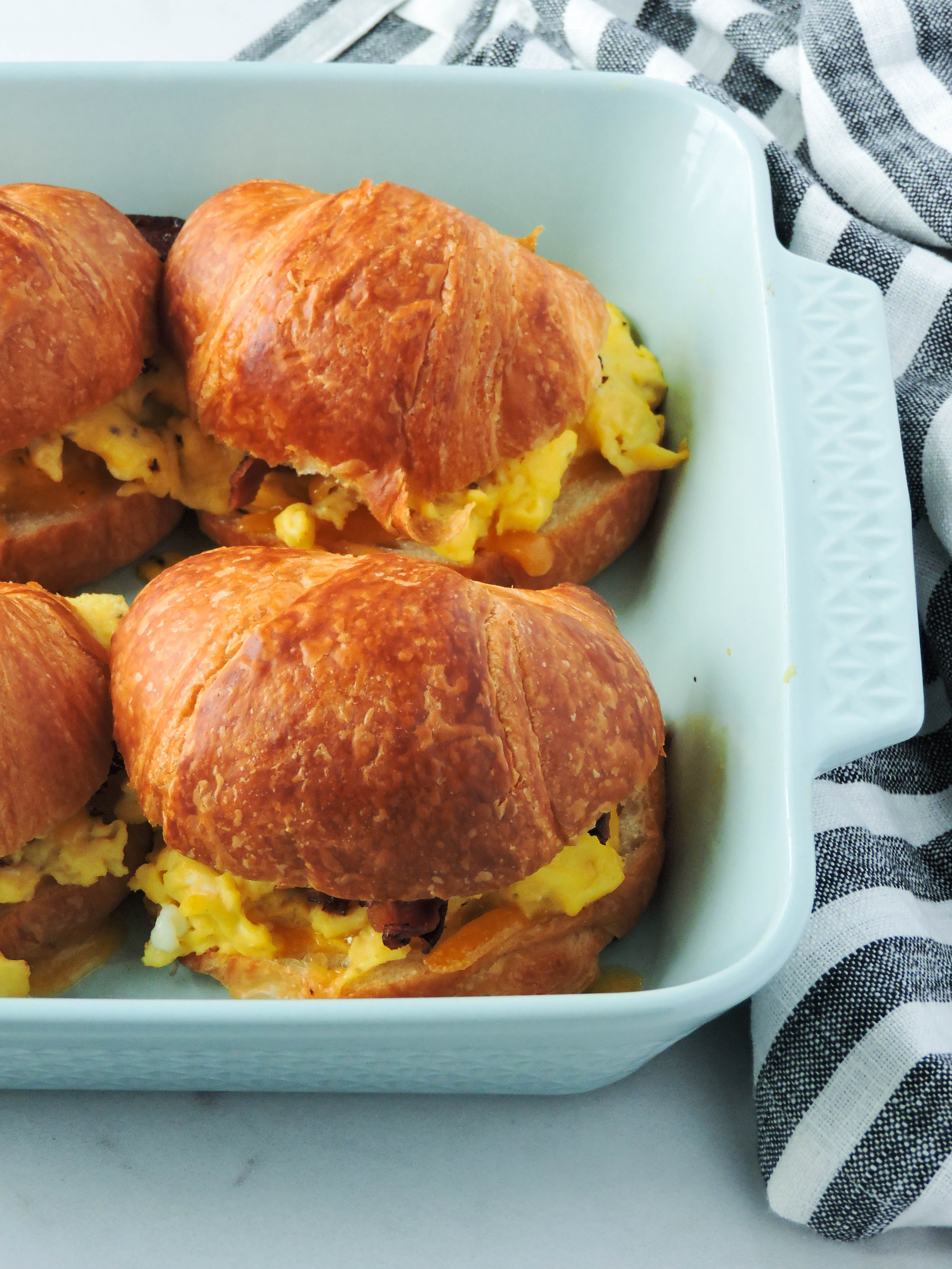 Baked Bacon Egg Cheese Croissant Breakfast Sandwiches Fresh Fit Kitchen