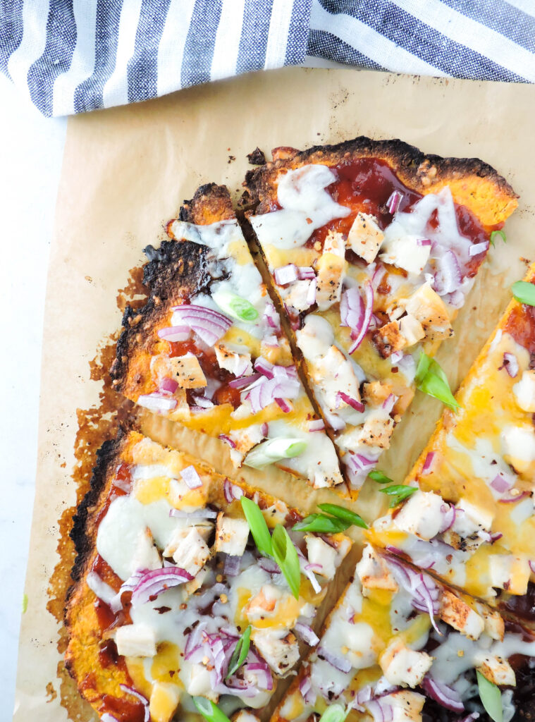 Sweet Potato Crust Barbecue Chicken Pizza