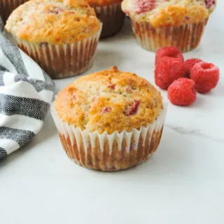 Raspberry Lemon Yogurt Muffins