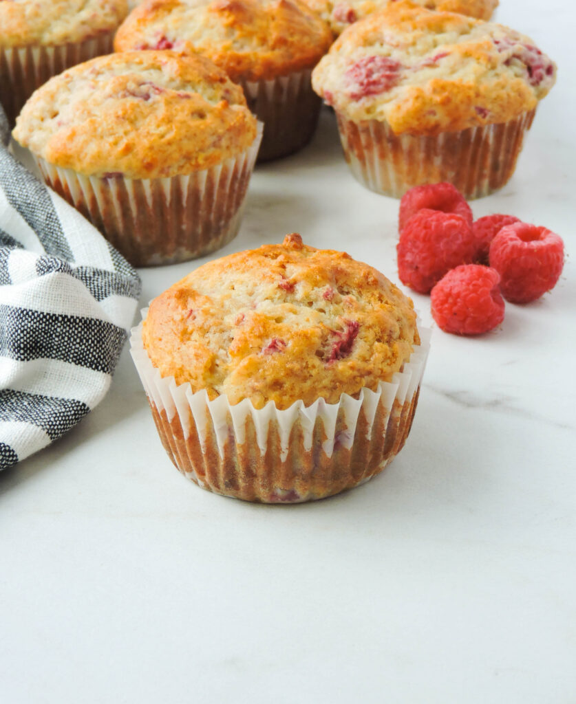 Raspberry Lemon Yogurt Muffins