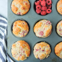 Raspberry Lemon Yogurt Muffins