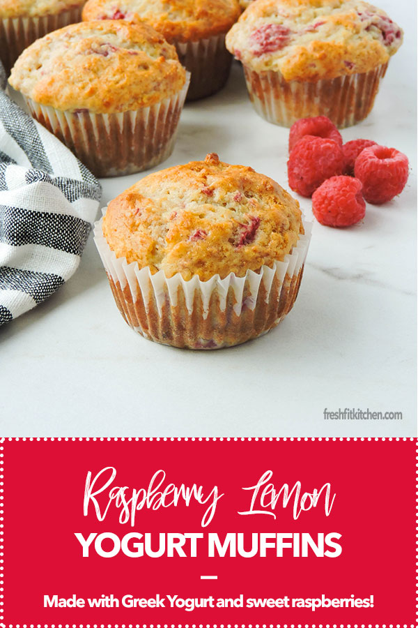 Raspberry Lemon Yogurt Muffins