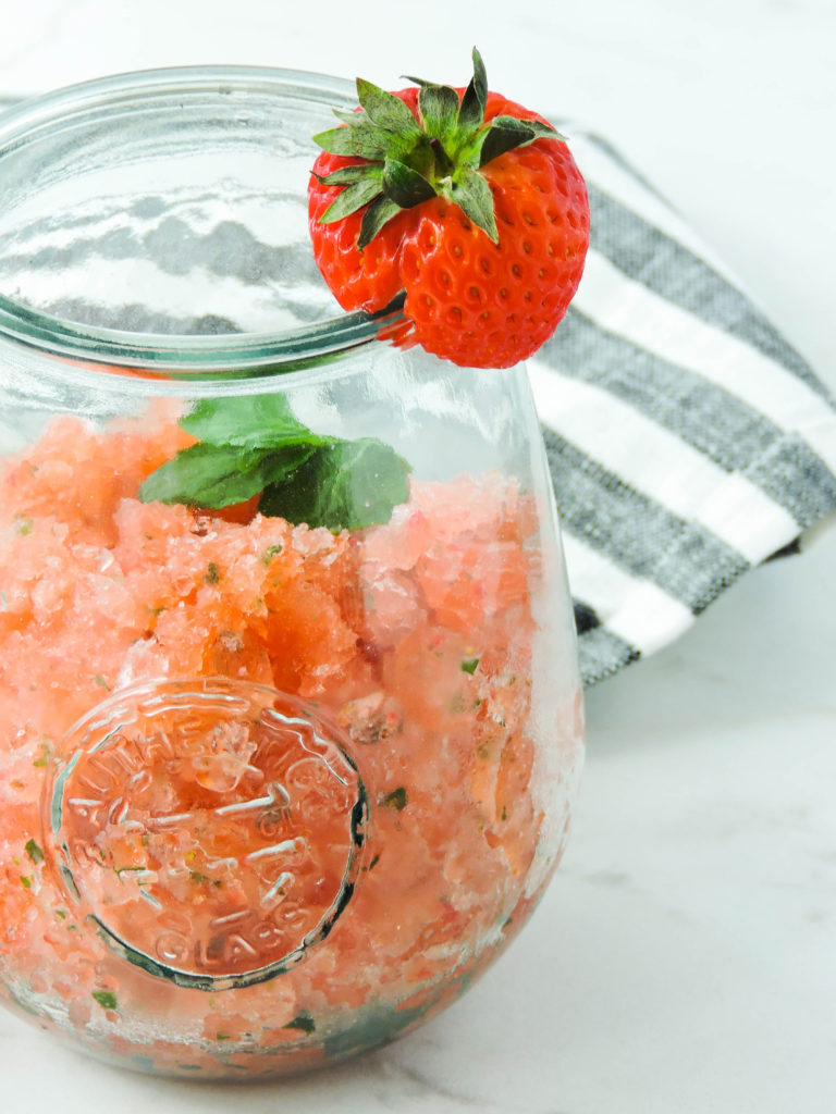 Boozy Strawberry Basil Mint Lemonade Pops