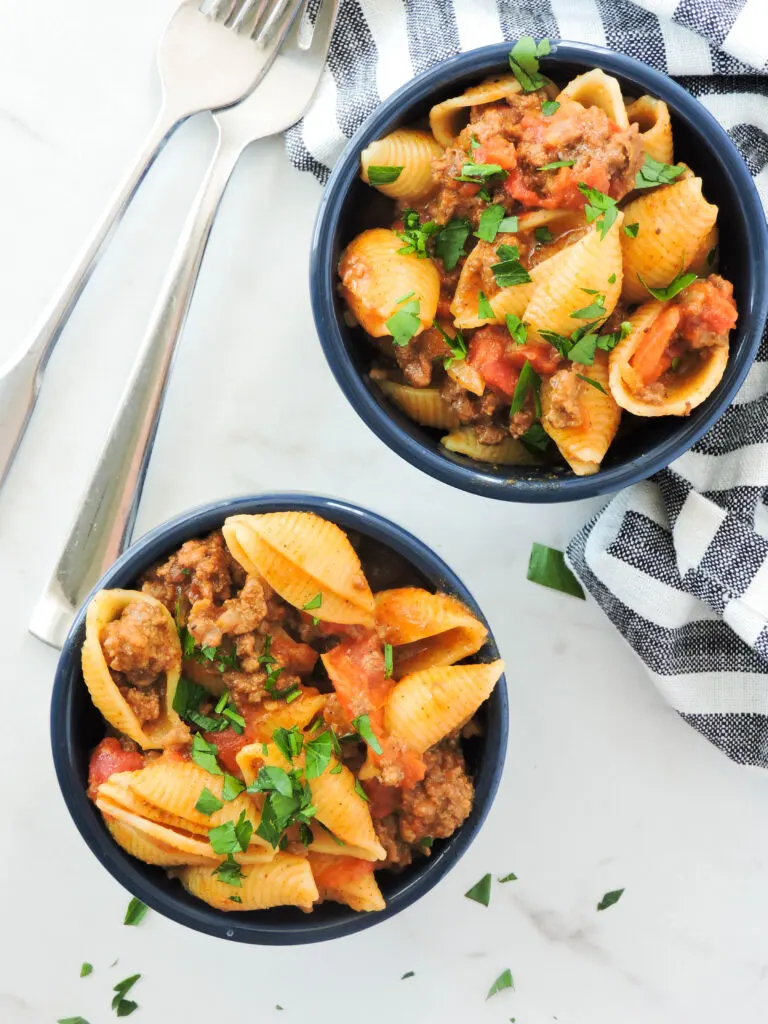 Cheesy Taco Pasta Shells