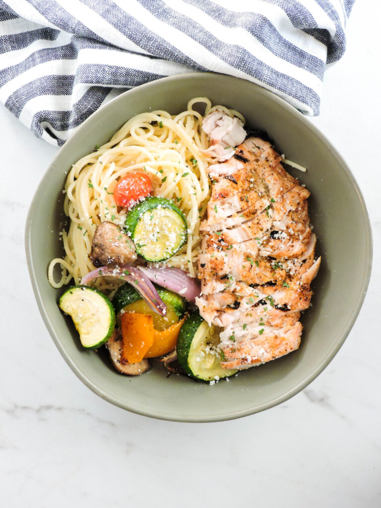 Grilled Chicken Pasta Primavera