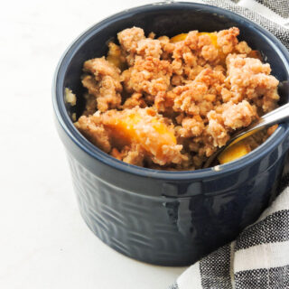 Healthy Oat Topped Peach Crumble