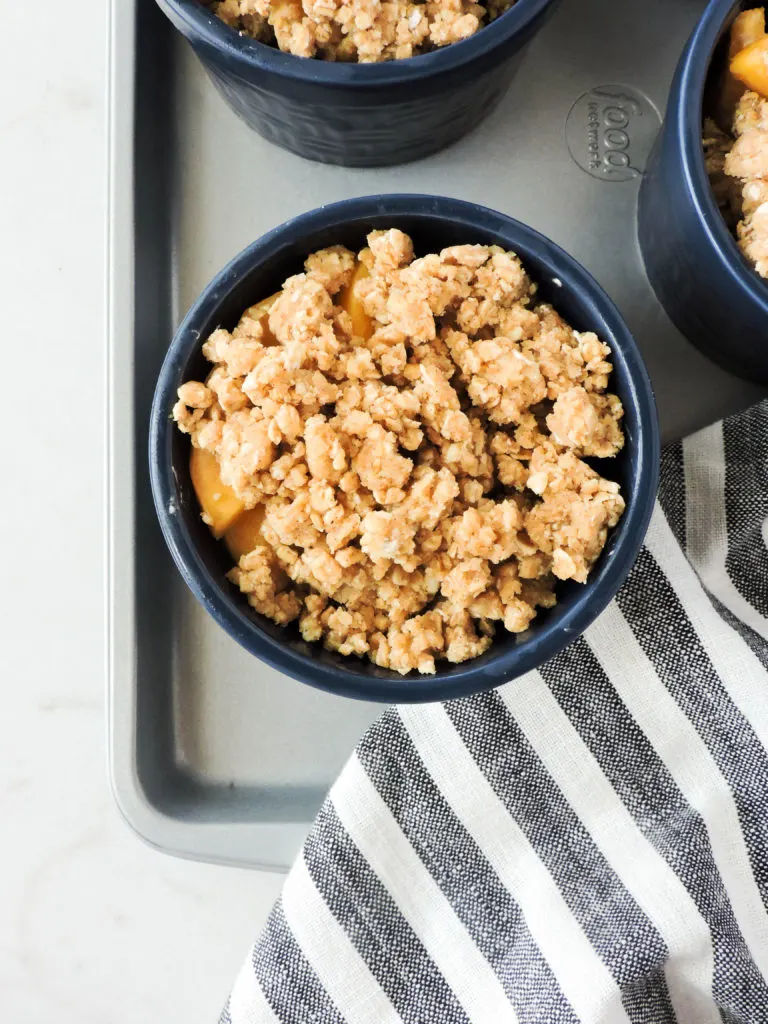 Healthy Oat Topped Peach Crumble