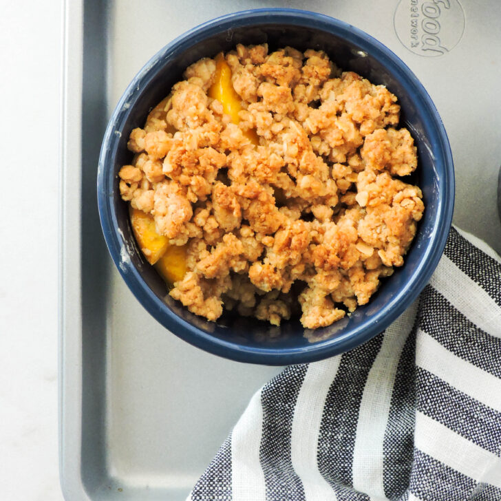 Healthy Oat Topped Peach Crumble