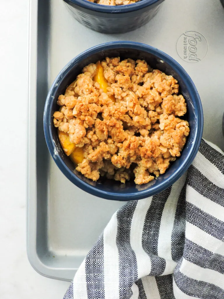 Healthy Oat Topped Peach Crumble