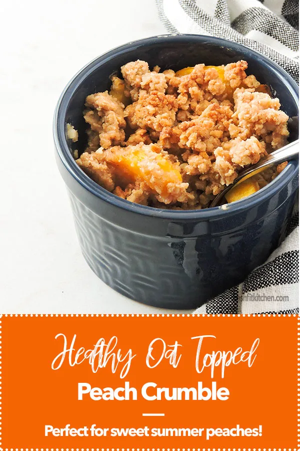 Healthy Oat Topped Peach Crumble