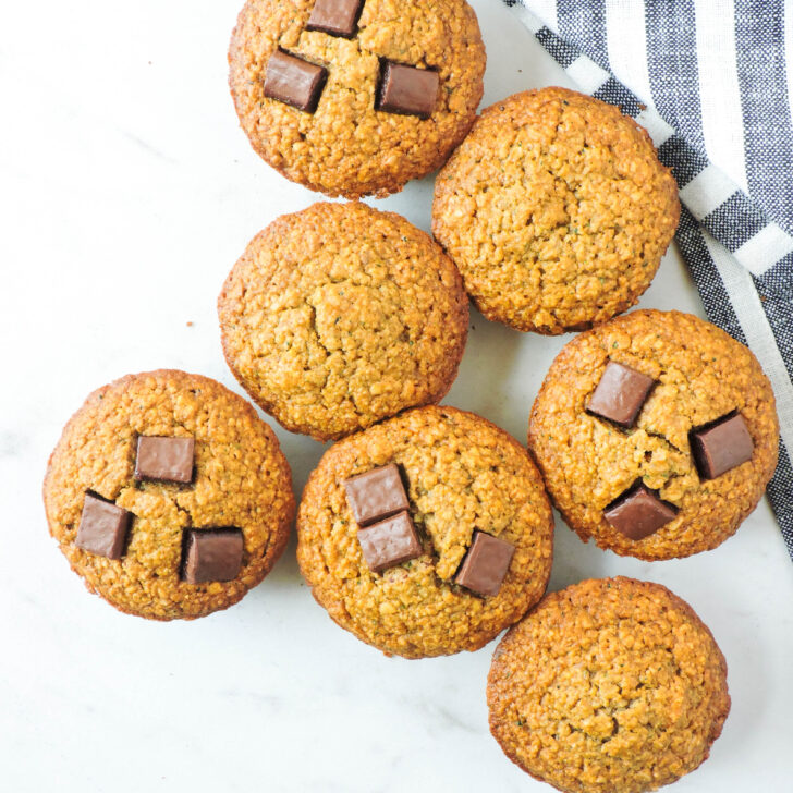 Honey Oat Zucchini Muffins