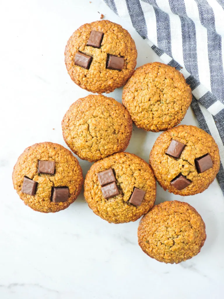 Honey Oat Zucchini Muffins