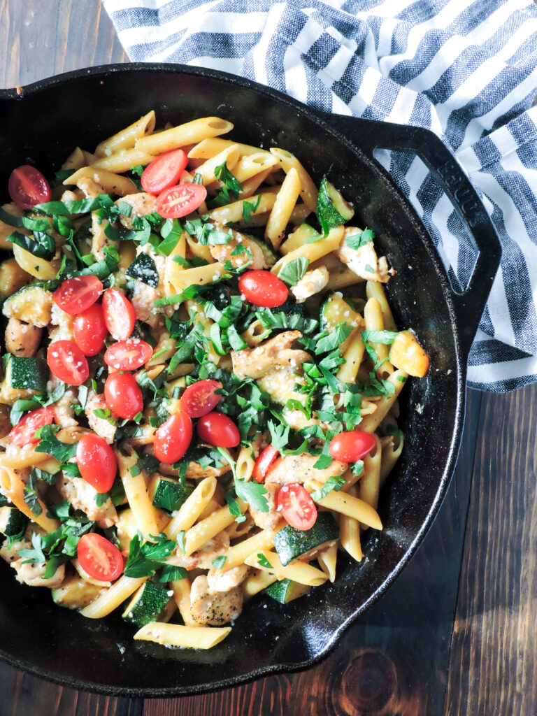 Summer Herb Chicken and Zucchini Pasta