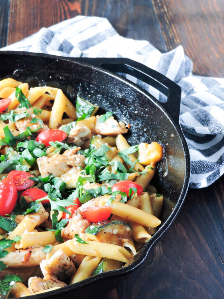 Summer Herb Chicken and Zucchini Pasta