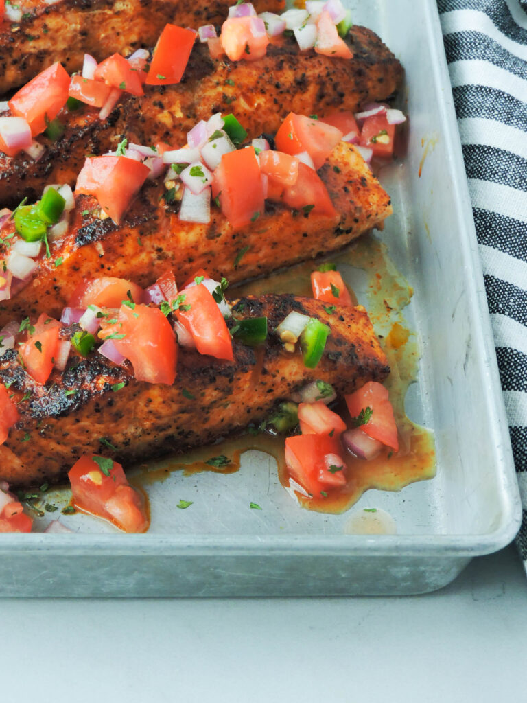 Chili Lime Blackened Salmon with Pico De Gallo