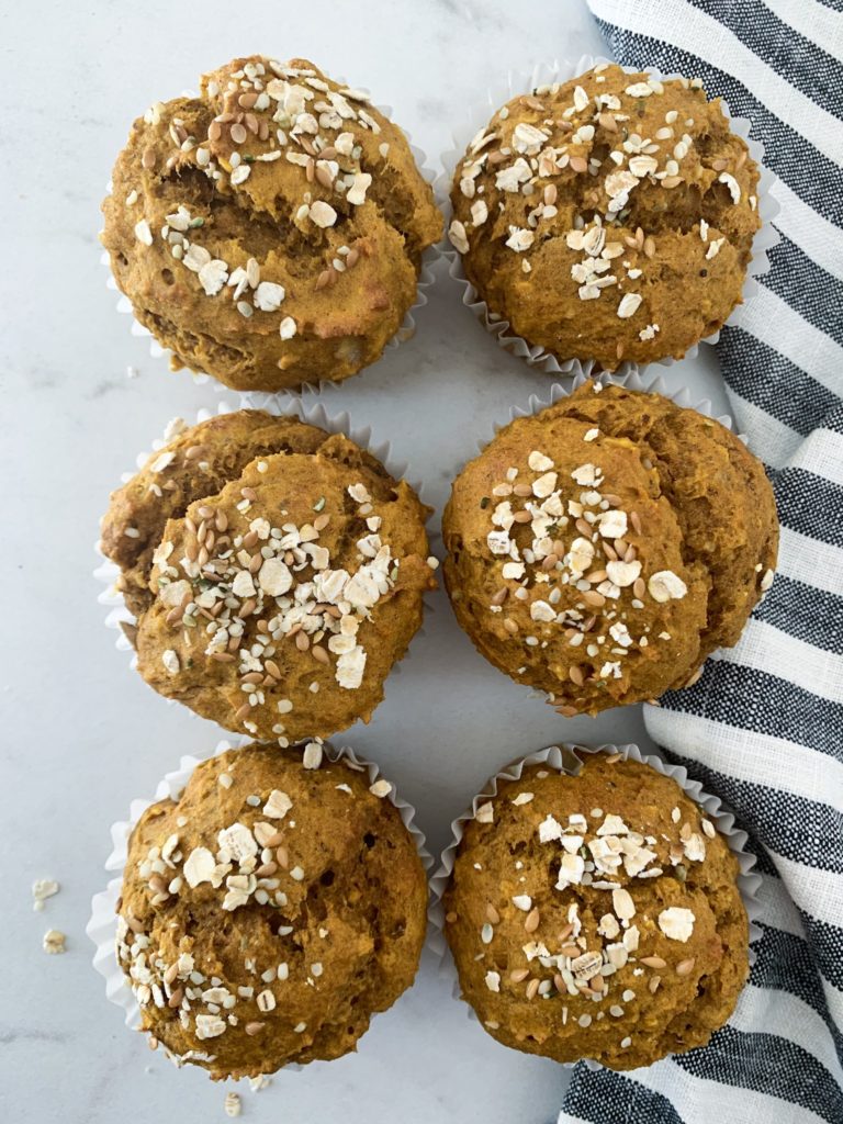 Healthy Pumpkin Banana Muffins