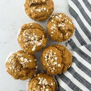 Healthy Pumpkin Banana Muffins