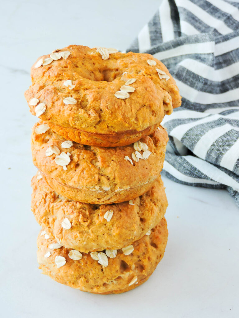 Healthy Easy Pumpkin Spice Bagels