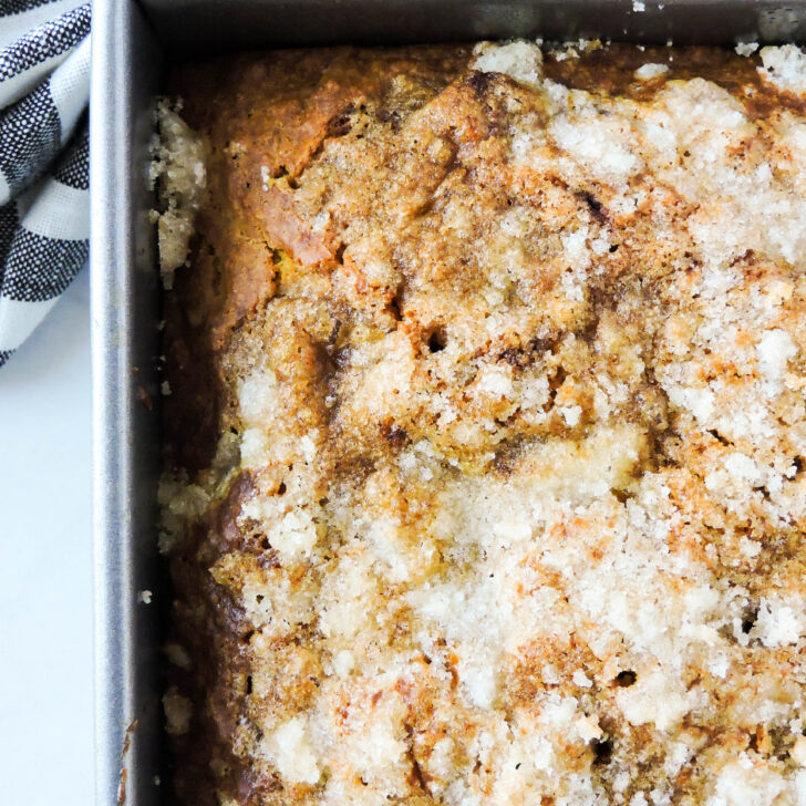 Pumpkin Coffee Cake with Brown Sugar Swirl