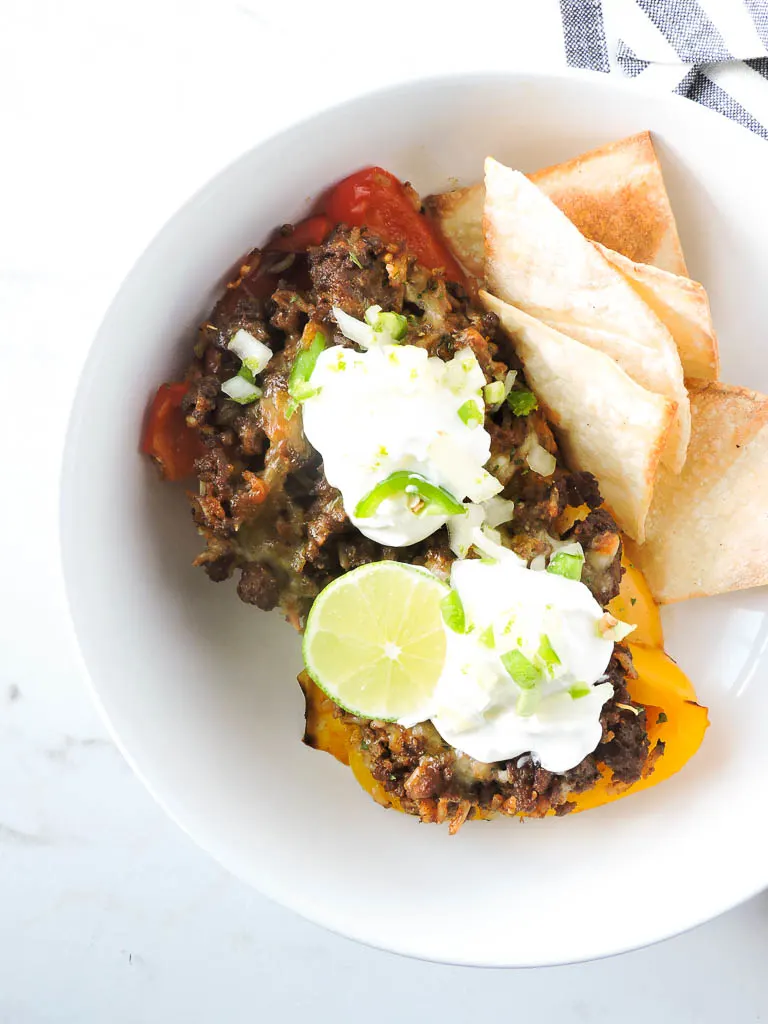 Beef Taco Stuffed Peppers