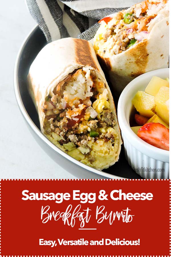 Sausage Egg and Cheese Breakfast Burritos