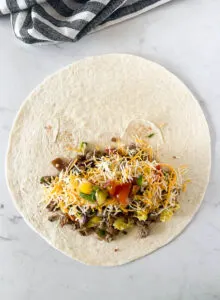 Sausage Egg and Cheese Breakfast Burritos
