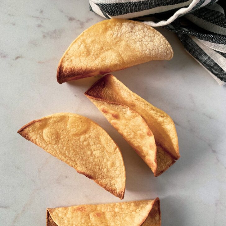 Easy Airfryer Crispy Taco Shells  (Oven or Air Fryer)