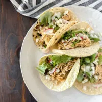 3 Ingredient Slow Cooker Salsa Verde Chicken Tacos