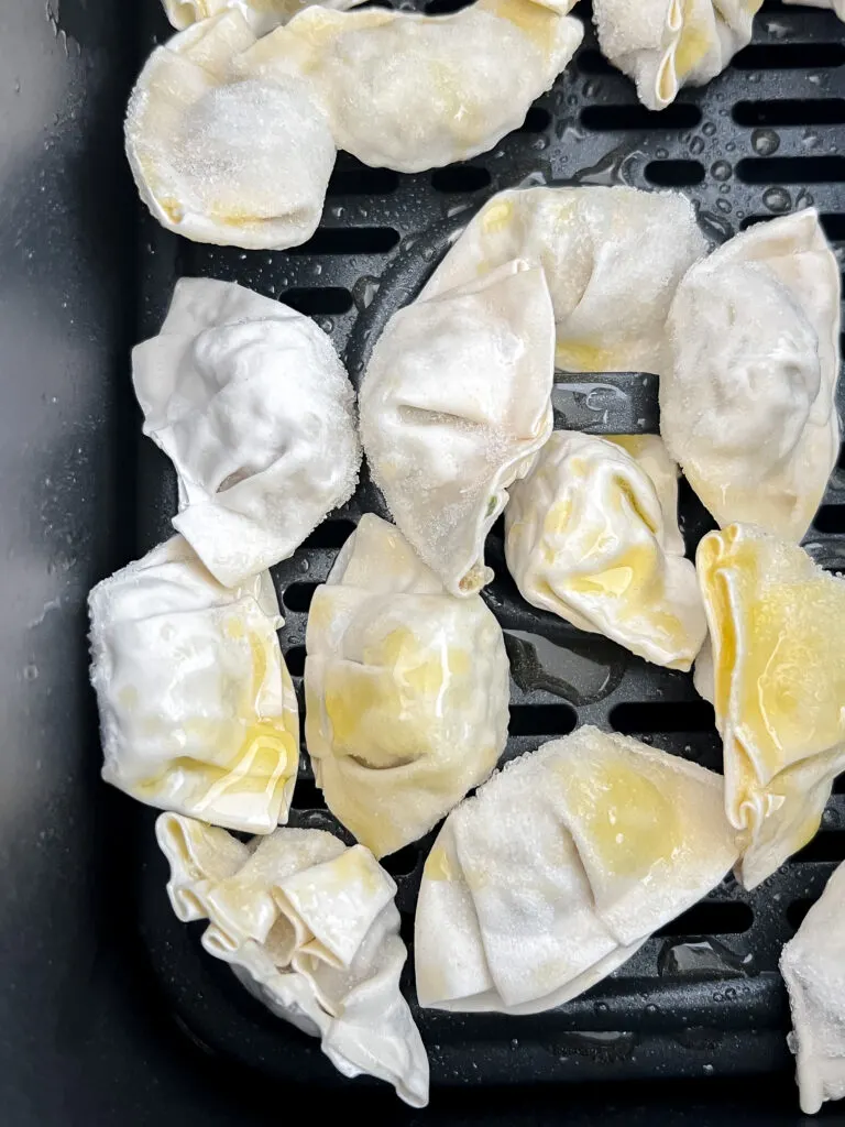 Air Fryer Mini Wontons before frying