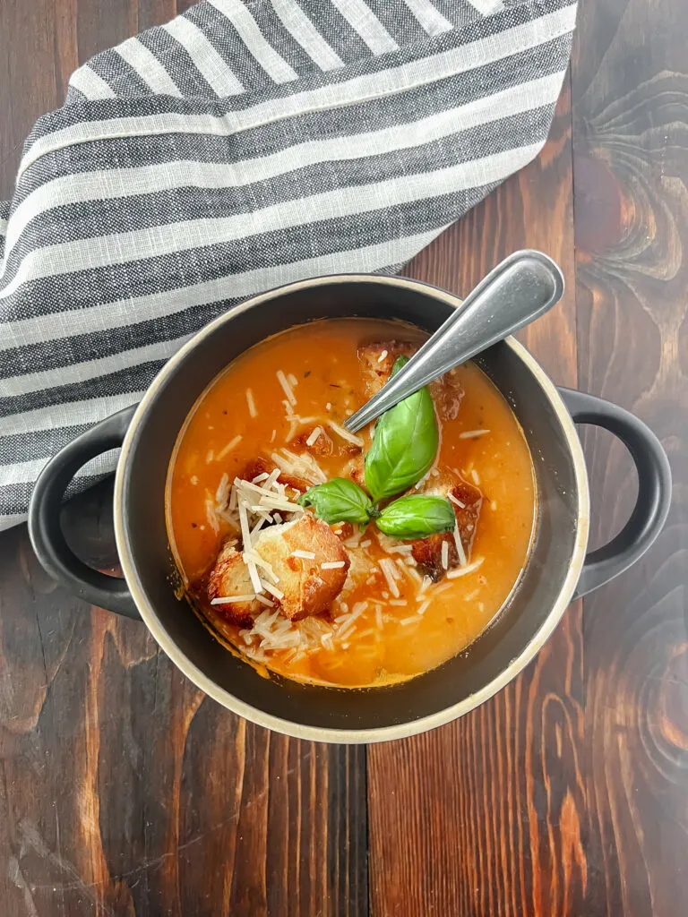 Healthy Homemade Creamy Tomato Basil Soup Recipe
