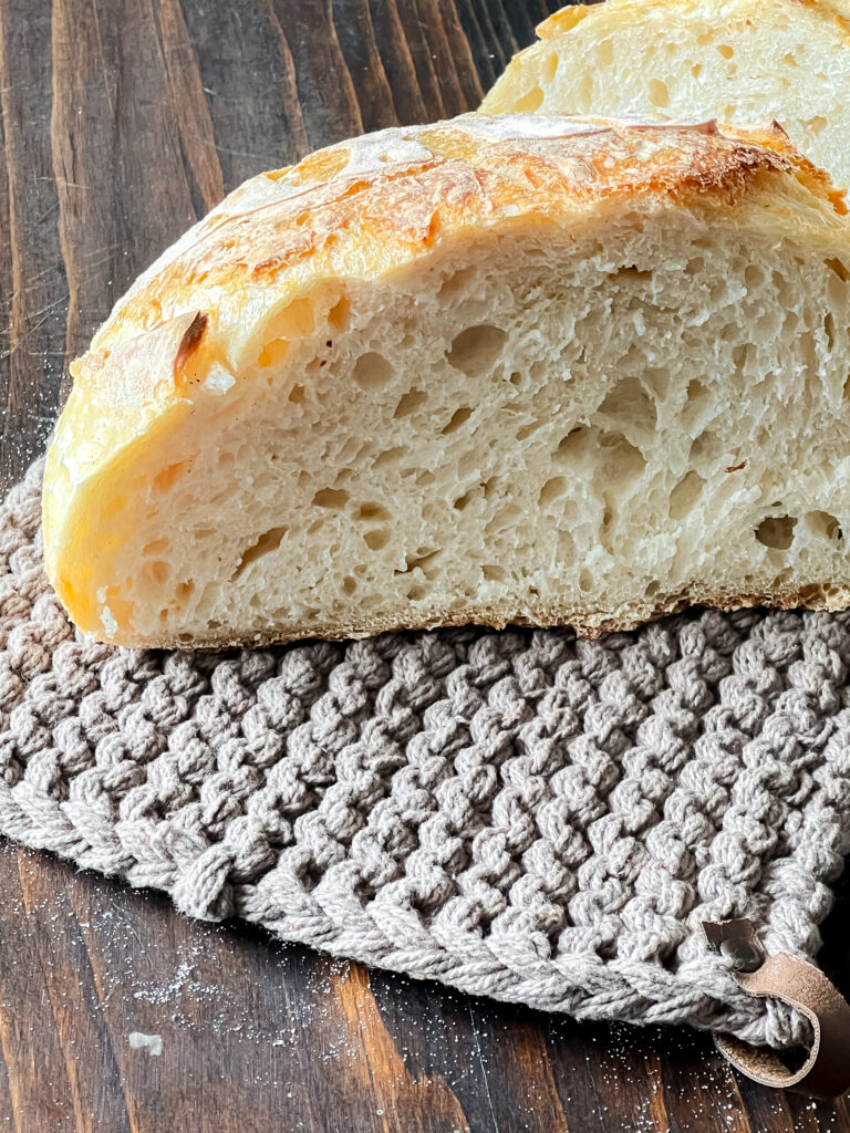 Dutch Oven Sourdough Bread-inside crumb