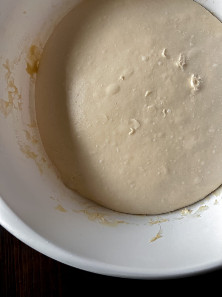 Dutch Oven Sourdough Bread- Proofed Dough