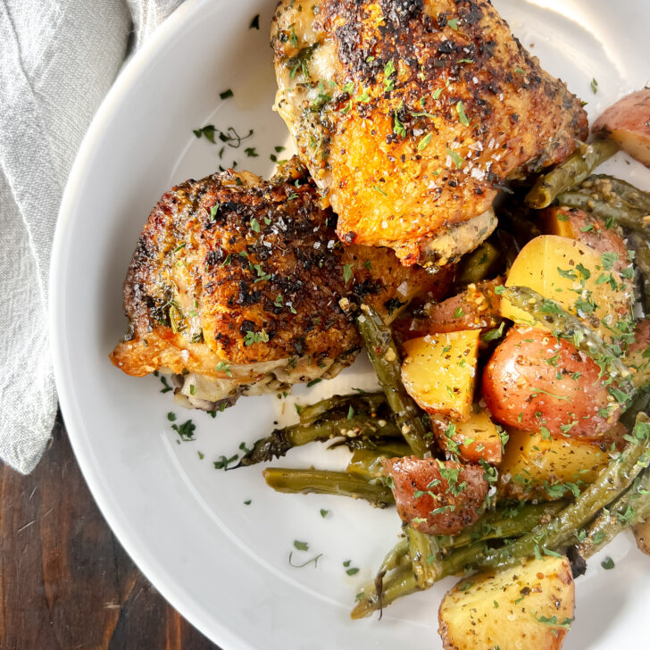 Garlic Lemon Chicken with Green Beans and Potatoes