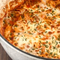 One Pan Creamy Beef Pasta Bake Recipe