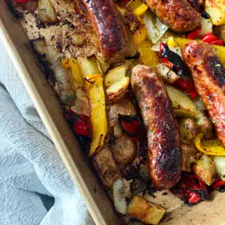 Sausage and Peppers on a Sheet Pan